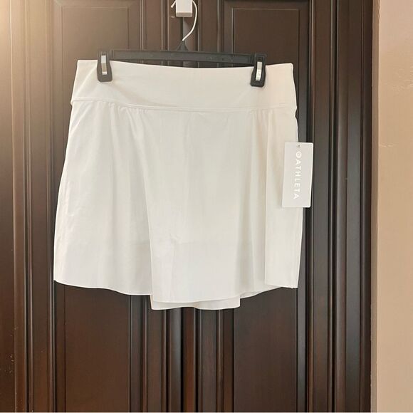 Athleta Dresses & Skirts - Athleta Ace Advantage Tennis Exercise 15 1/2 White Skort Skirt Size L